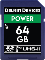 Atminties kortelė Delkin SDXC Power 2000X UHS-II U3 (V90) R300/W250 64GB