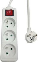 MicroConnect 3 padėčių maitinimo laido įjungimo/išjungimo jungiklis, prancūziškas E tipo, 1,5 m