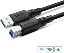 Kabelis USB MicroConnect USB-A – USB-B 2 m Juodas (ColorFlex USB 3.2 A-B Gen 1)
