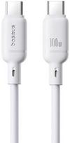 „Baseus Silky“ serijos įkrovimo laidas, C tipo, 100 W, 2 m, baltas, su jungtimi