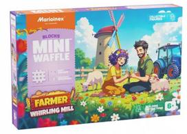Marioinex *****Konstruktoriaus kaladėlės waffle Farmer su besisukančiu malūnu 100 vnt. 07559