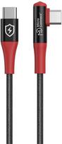 Kabelis USB MicroConnect USB-C – USB-C 1,5 m Juodai-raudona (Safe Charge Angled USB-C to C)