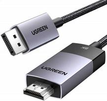 Kabelis DisplayPort do HDMI Ugreen DP115, 8k 60 Hz, 2m (juoda)