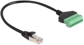Delock RJ45 kabelis Cat.6 St > Terminalblock adapteris 30cm 2vnt.