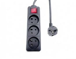 MicroConnect 3 padėčių maitinimo laido įjungimo/išjungimo jungiklis, prancūziškas E tipo, 1,5 m