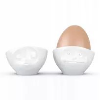 Lumarko Fiftyeight Products „FIFTYEIGHT“ kiaušinių formos puodelių rinkinys Nr. 1 – baltas, bučinių ir svajingų skonio