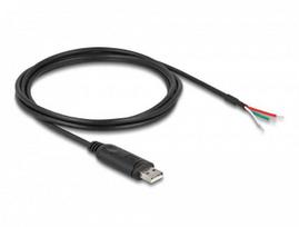 DELOCK adapterio kabelis USB 2.0 A tipo į nuoseklųjį RS-485 jungtį, 2 m