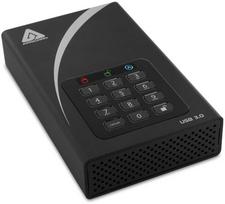 Kietasis diskas Dysk zewnętrzny HDD Apricorn Aegis Padlock DT zewnętrzny dysk twarde 12 TB USB Typu B 2.0/3.2 Gen 1 (3.1 Gen 1) Juodas