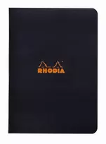 Clairefontaine Rhodia Kladdehæfte A5 linieret - sort omslag - 80gram 48 sider (Rhodia nr. 119189C)