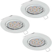 EGLO Įleidžiamas lubinis šviestuvas, 3 vnt. komplektas, Eglo Peneto 3x5W GU10-LED, baltas 94406 - 94406