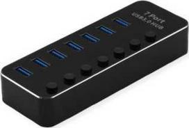 Roline USB HUB USB 3.2 Gen 1 šakotuvas, skirtas ROLINE nešiojamiesiems kompiuteriams, 7 atskirai perjungiami prievadai
