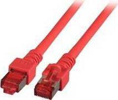 EFB EFB RJ45 jungiamasis kabelis S/FTP Cat.6 LSZH 0,15 m RAUDONAS grynas varis Patentuotas ilgio įspaudas ant apsaugos nuo lenkimo movos