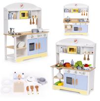 Medinė žaislinė virtuvėlė Ecotoys TL103013 su 12 priedų