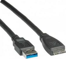 Kabelis USB Roline USB-A - micro-B 0.8 m Juodas (11.02.8872)