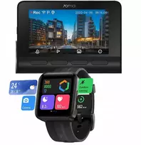 70Mai Dash Cam A800S 4K + Maimo Watch FLOW Juodas
