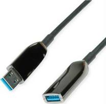 USB kabelis Roline USB-A - USB-A 15 m juodas (12.04.1076)