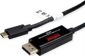 Adapteris USB Roline USB-C - DisplayPort Juodas (11.04.5958)