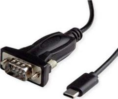 AV vertė VALUE Adapterio keitiklio kabelis USB – nuoseklus, C tipas – RS232, juodas, 1,8 m