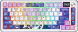 Klaviatūra žaidimams Redragon Flekact Pro K708AK-RGB-PRO Leopard L belaidė mechaninė su pašvietimu violetinė