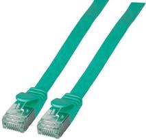 Efb Elektronik EFB Plokščias tinklo kabelis Cat.6A, U/FTP, PVC, žalias, 0.15 m (K5545GN.0,15)
