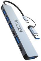 HUB USB Inca INCA adapteris IUTP-7T USB C/A 5Gbit/s