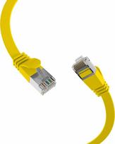 Efb Elektronik EFB Płaski kabelis patch RJ45, U/FTP, Cat.6A, PVC, 0.15m, geltona
