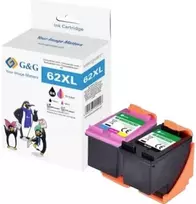 Tušas G&G XL kasetė Multipack suderinama su HP 62XL BK + COL
