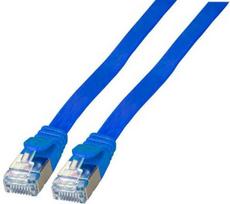 Efb Elektronik EFB Plokščias tinklo kabelis Cat.6A, U/FTP, PVC, mėlyna, 0.15 m (K5545BL.0,15)