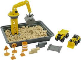 CAT statybinės transporto priemonės + plastikinė masė. lagaminas 83418 FUNRISE TOYS