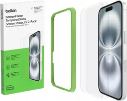 BELKIN TEMPERED GLASS DISPLAYSC - FR IPHONE 16/15 2ER-PACK