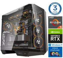 Stacionarus kompiuteris INTOP AQUA Ryzen 5 7500X3D 64GB DDR5 1TB SSD M.2 NVME+2TB RTX5070Ti 16GB WIN11 (RW66102WH)