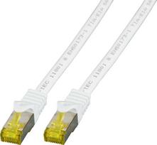 EFB EFB jungiamasis kabelis Cat6a S/FTP LSZH su Cat7 žaliu kabeliu 1,5 m BALTA 10 Gigabit Ethernet 600MHz 4x2xAWG26/7 Atsparus ugniai Mažai dūmų skleidžiantis