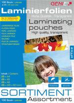 Genie GENIE laminavimo maišeliai 100 vnt. asortimento pakuotė - plėvelė