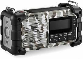 Sangean MMR-99 DAB+ „Artic Camo“ avarinis / rankinis / saulės energija varomas radijas