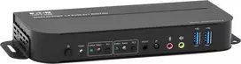 Eaton Eaton Tripp Lite series DisplayPort USB KVM jungiklis 2 prievadų 4K 60Hz HDR DP 1.4 USB kabeliai - KVM/garso/USB jungiklis - 2 x KVM/garso/USB - 1 vietinis vartotojas - stalinis