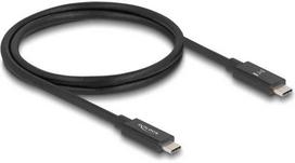 Delock USB 80Gbps kabelis USB C tipo kištukas į kištuką, 16K 60 Hz PD 3.1 240 W E-Marker bendraašis, 1 m, juodas