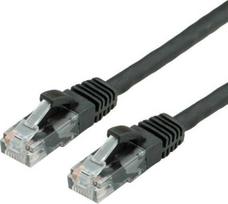 Value Vertė VERTĖ - Patch- Kabelis - RJ- 45 (M) iki RJ- 45 (M) - 15 m - UTP - CAT 6a - formos, be Haken - juodas, RAL 9011 (21.99.1468)