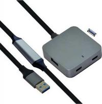USB HUB Value VALUE Hub USB 3.2 Gen 1, 4 prievadai (2x USB-A + 2x USB-C), su ilgintuvu, juodas, 10 m