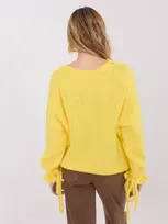 Megztinis moterims oversize geltonas