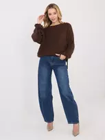 Megztinis moteriškas oversize rudas
