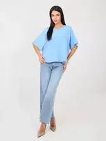 Megztinis oversize šviesiai mėlynas