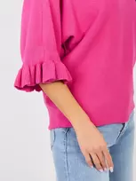 Megztinis oversize fuksijos spalvos