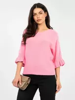 Megztinis moterims oversize, rožinė