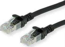 Roline ROLINE - Komutacinis kabelis - RJ-45 (M) į RJ-45 (M) - 1,5 m - SFTP, PiMF - CAT 6 - be halogenų, formuotas, daugiagyslis - juodas (21.15.2654)