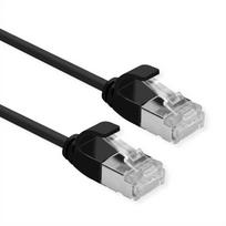 Roline ROLINE Žalias F/UTP DataCenter Patch Cord Cat.6A (Class EA), LSOH, labai plonas, juoda, 5 m