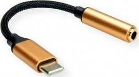 Adapteris USB Roline USB-C – lizdas 3,5 mm Auksinis (12.03.3223)