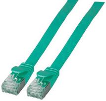 EFB Plokščias tinklo kabelis Cat.6A, U/FTP, PVC, žalia, 1.5m (K5545GN.1,5)