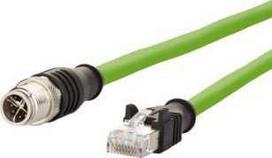 Metz Connect Metz jungiamasis kabelis CONNECT M12 kištukas-RJ45 kištukas, 8 kontaktų, X kodavimas, 2 m (142M2X15020)