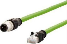 Metz METZ CONNECT M12 kištukas-RJ45 kištukas, 4 kontaktų RJ45, D kodavimas, 5 m ilgio
