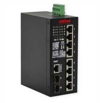 Šakotuvas Switch Roline 10-portowy gigabitowy (8x RJ45+2x SFP) Layer2 PoE+ Smart Managed, 240W (21.13.1131)